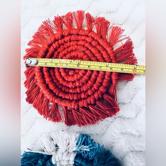 NEW [5pc] @soul_embellish Handwoven Macramé Coasters Furniture Savers Home Decor - Picture 8 of 16